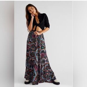 Free People Annalise Printed Maxi Skirt
